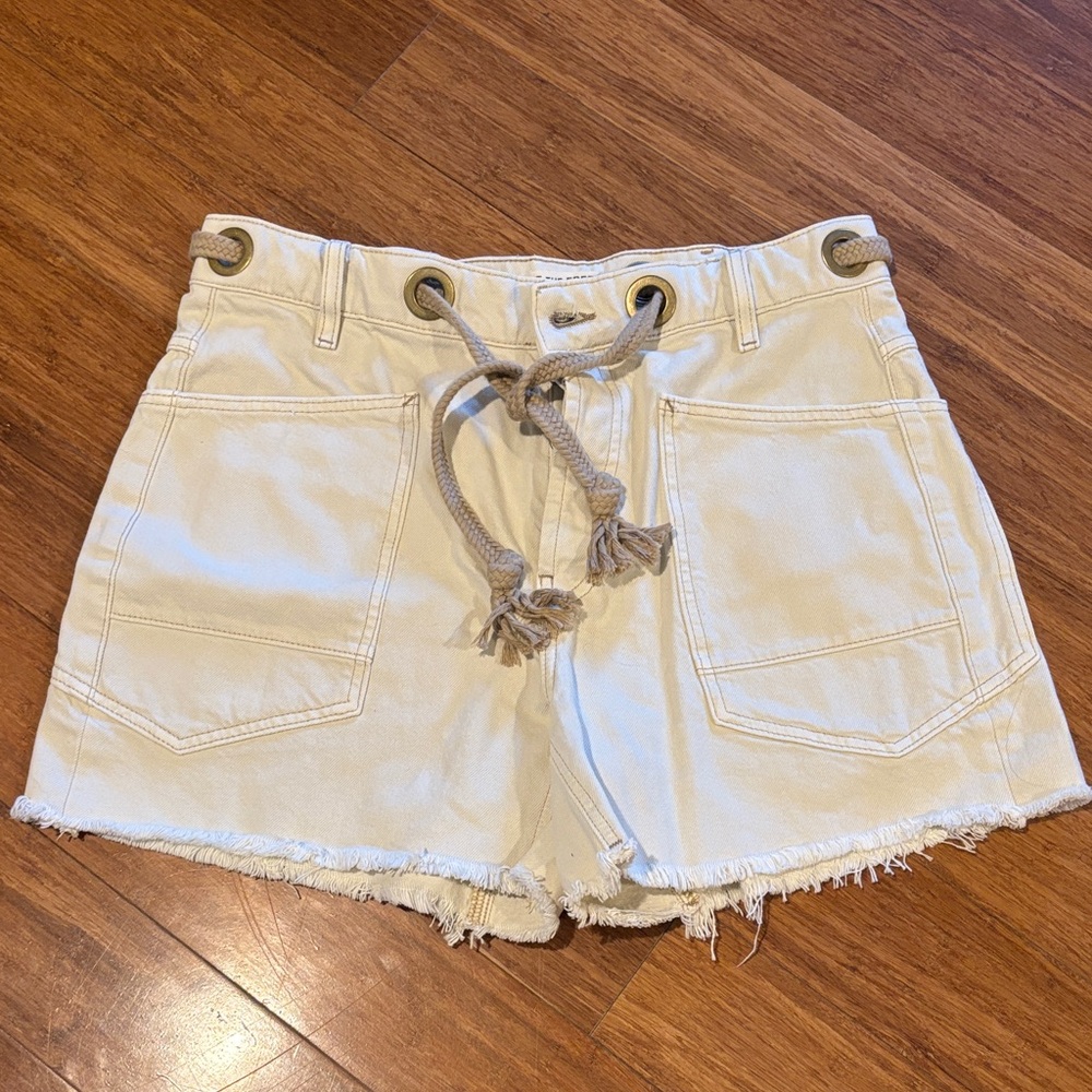 We The Free Cream Cargo Shorts